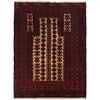 Baluchi Rug Handmade Red Prayer Design 2x4 ft