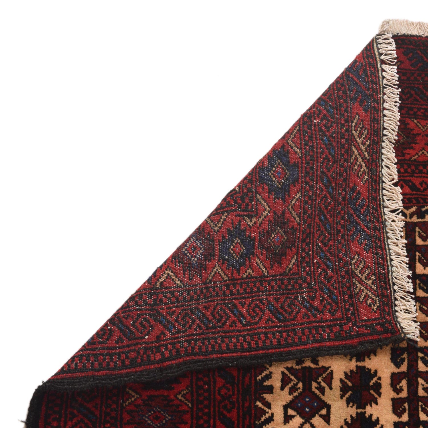 Baluchi Rug Handmade Red Prayer Design 2x4 ft