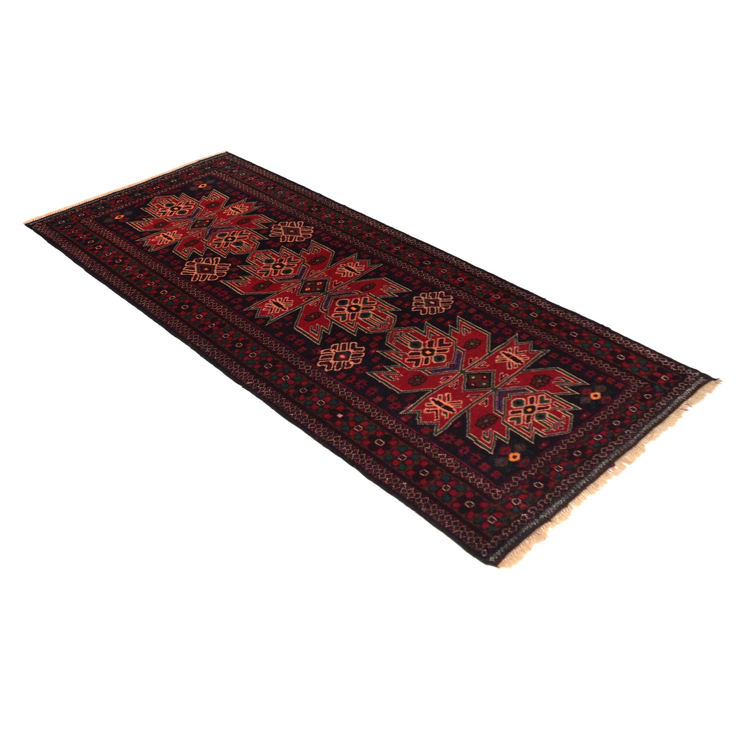 Baluchi Runner Rug Handmade Red 6' Runner