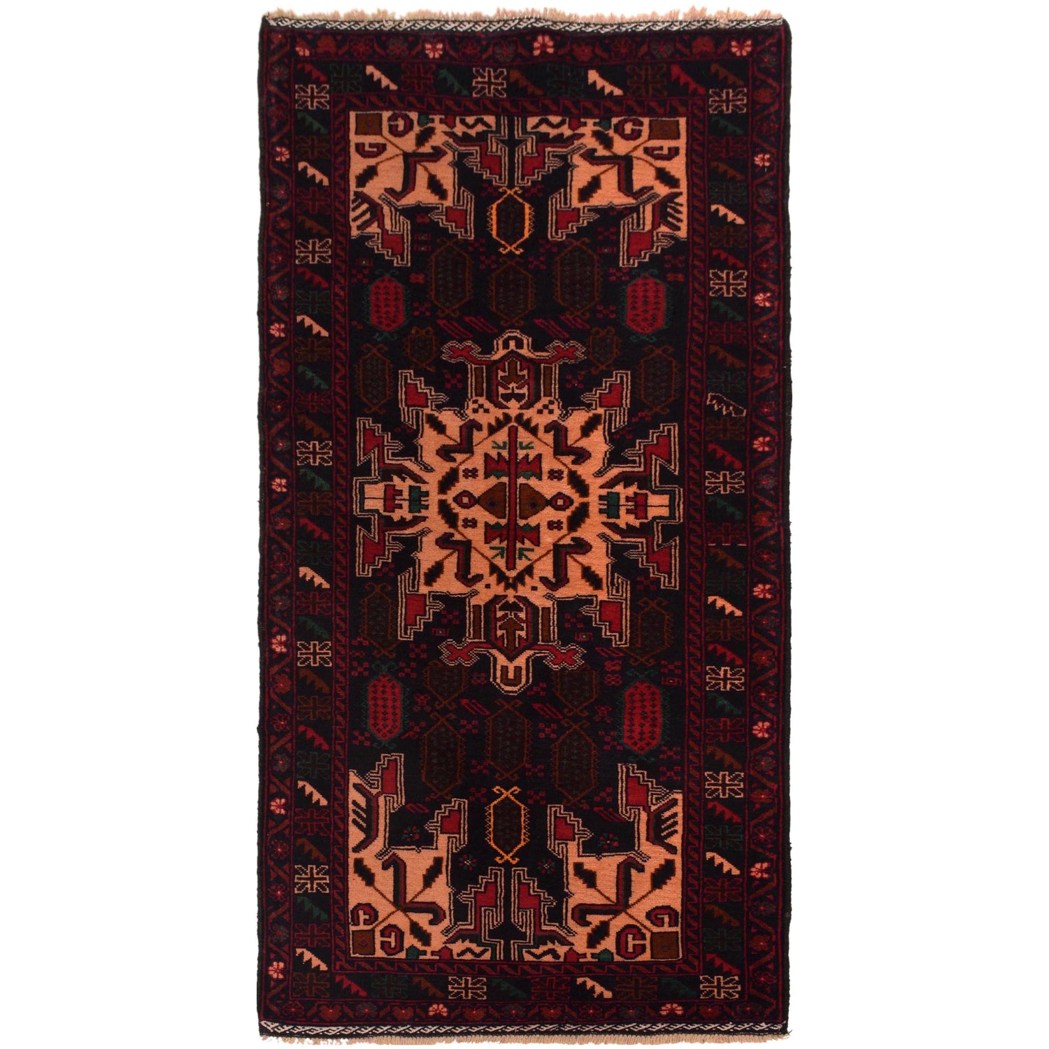 Baluchi Runner Rug Handmade Multi 6' Runner