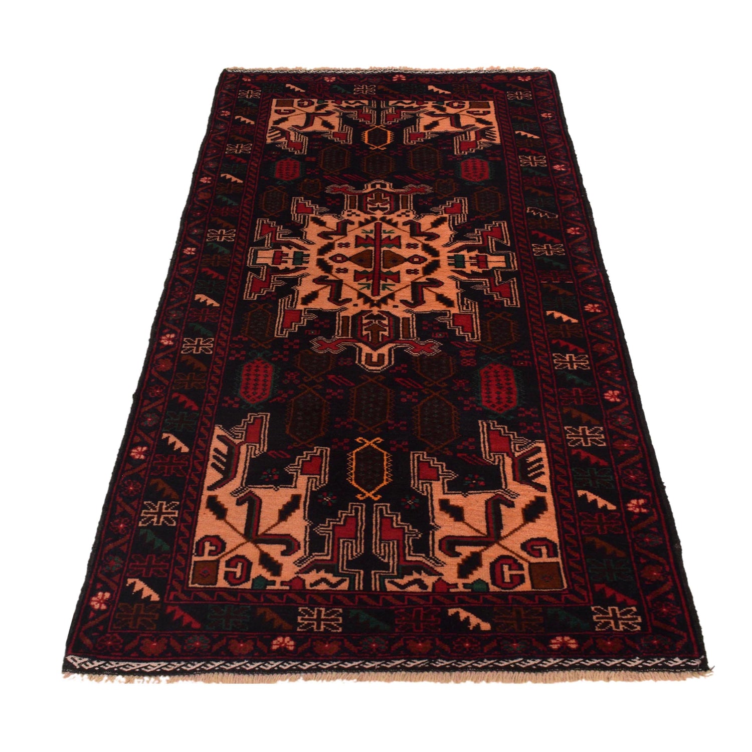 Baluchi Runner Rug Handmade Multi 6' Runner