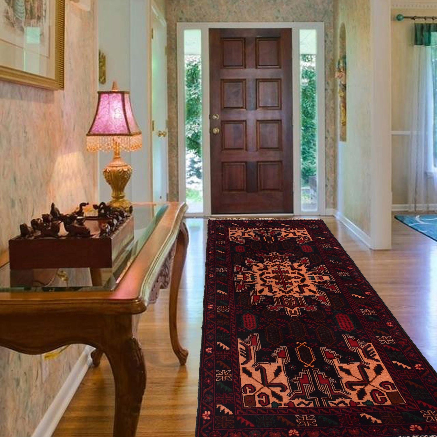 Baluchi Runner Rug Handmade Multi 6' Runner