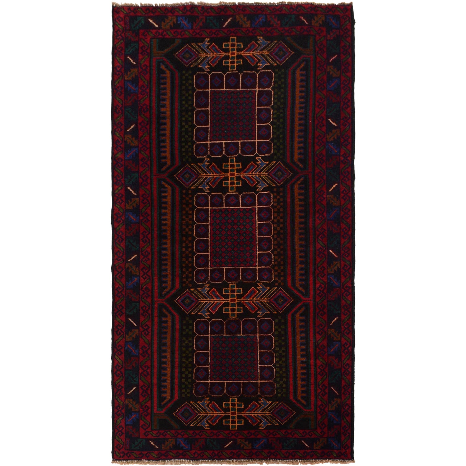 Baluchi Runner Rug Handmade Multi 6' Runner