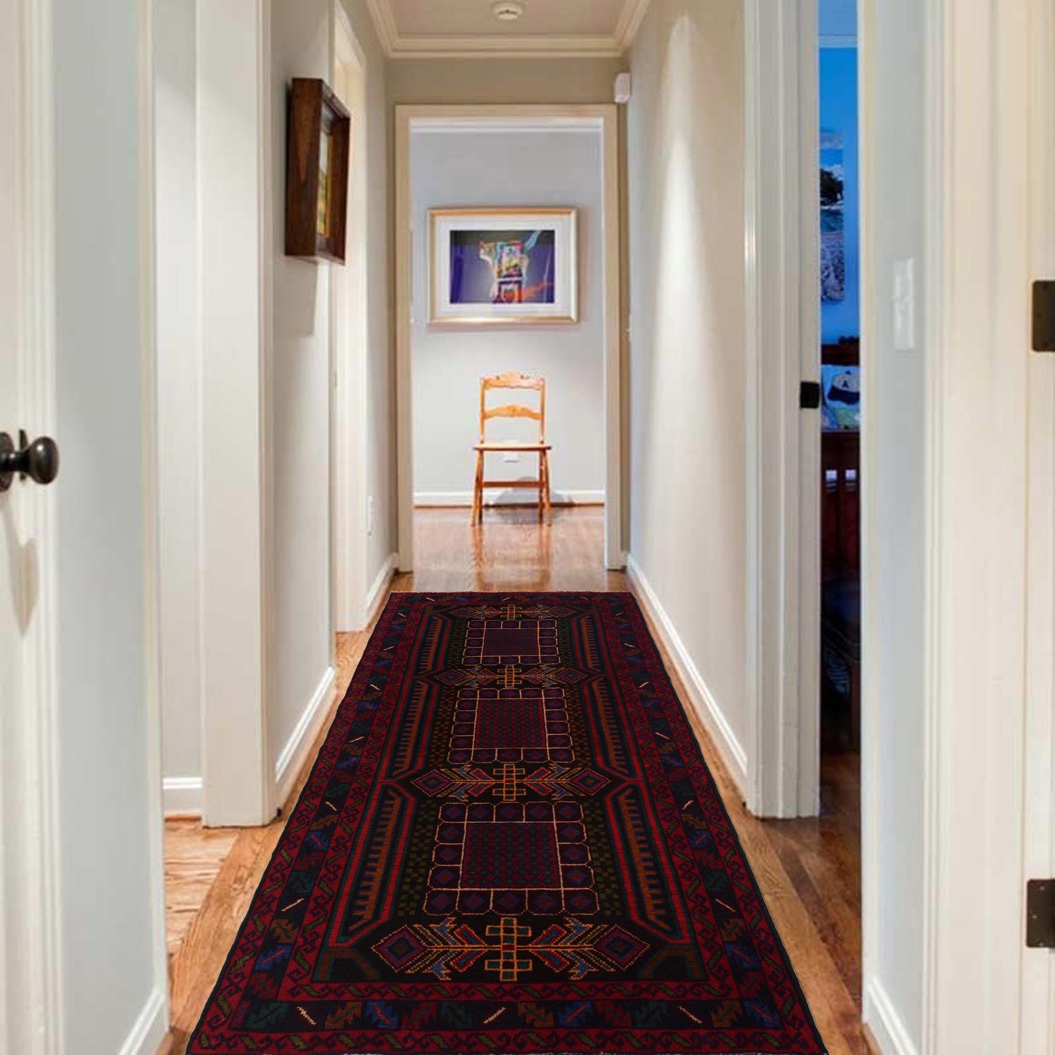 Baluchi Runner Rug Handmade Multi 6' Runner