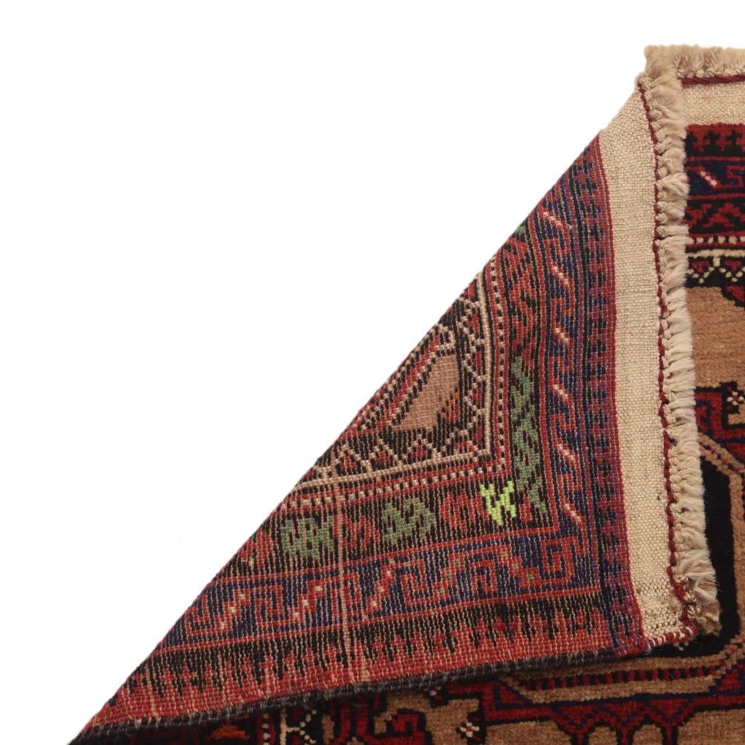 Baluchi Rug Handmade Multi Prayer Design 2x4 ft