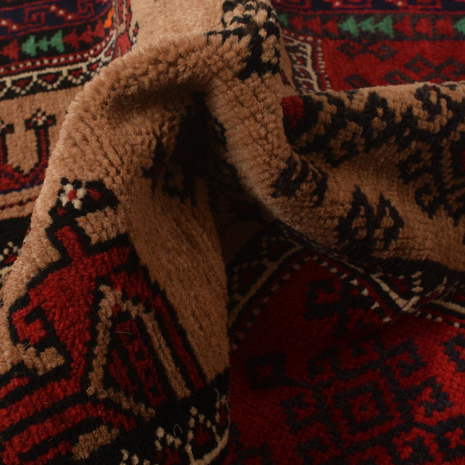 Baluchi Rug Handmade Multi Prayer Design 2x4 ft