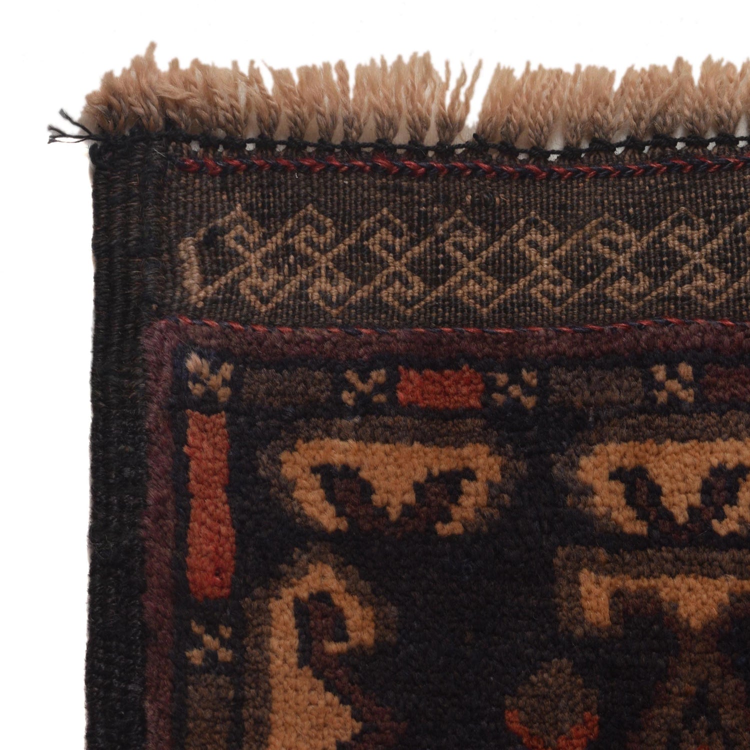 Baluchi Rug Handmade Multi Geometric 2x4 ft