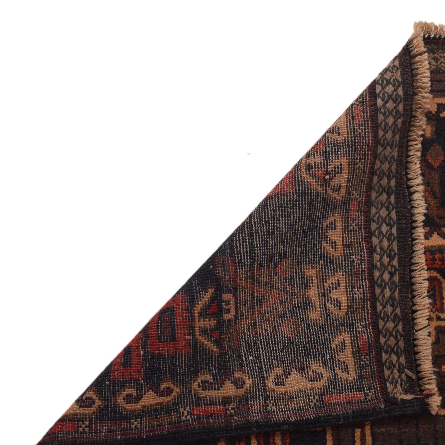 Baluchi Rug Handmade Multi Geometric 2x4 ft