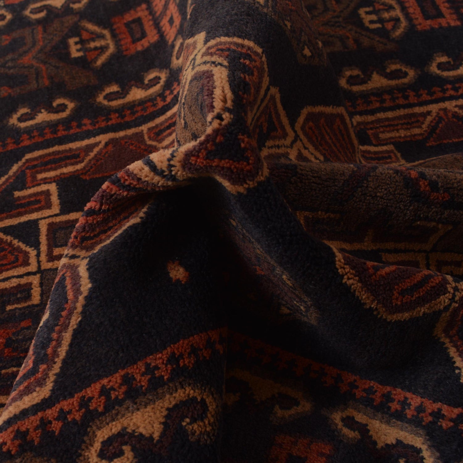 Baluchi Rug Handmade Multi Geometric 2x4 ft