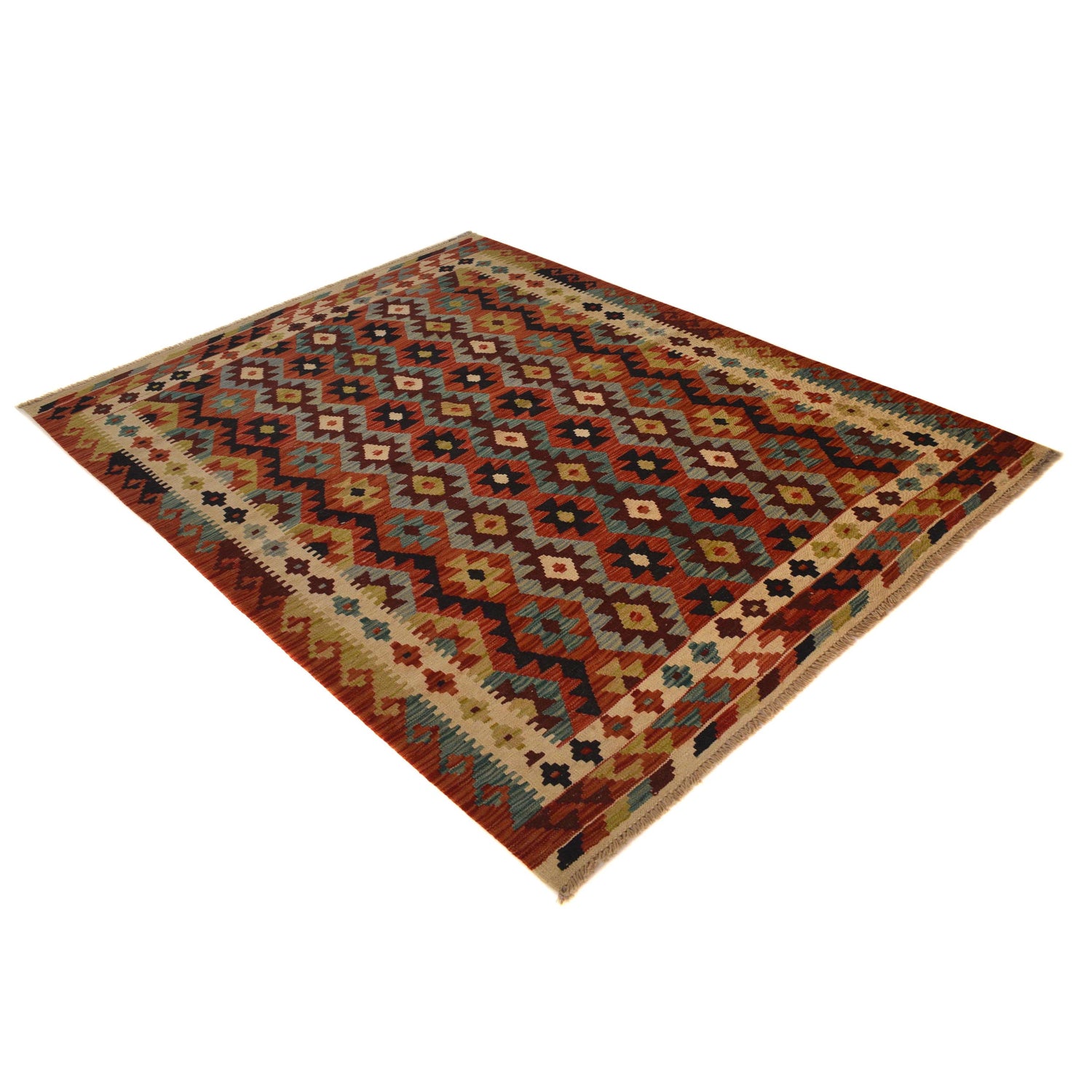 Handmade Multi Kilim Geometric 4x7 ft
