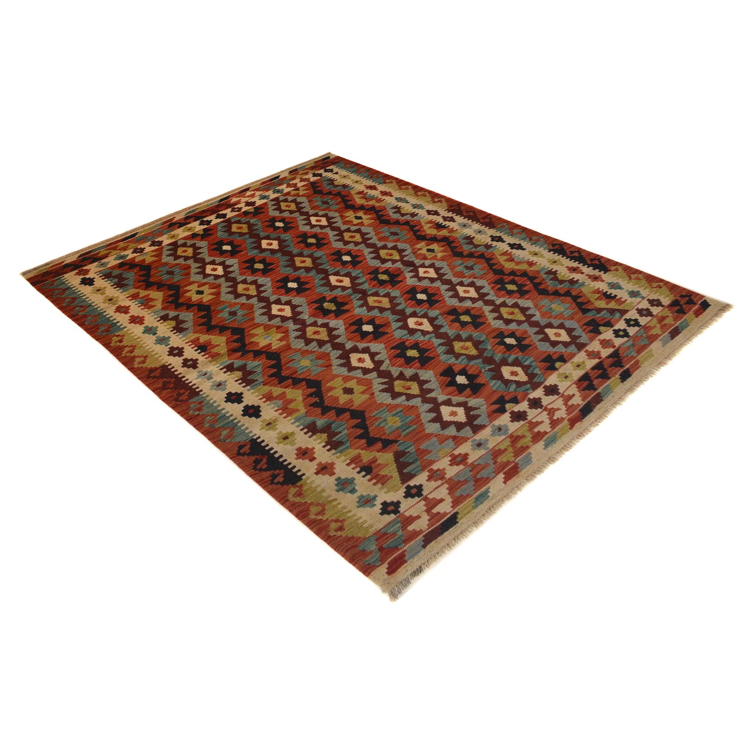 Handmade Multi Kilim Geometric 4x7 ft
