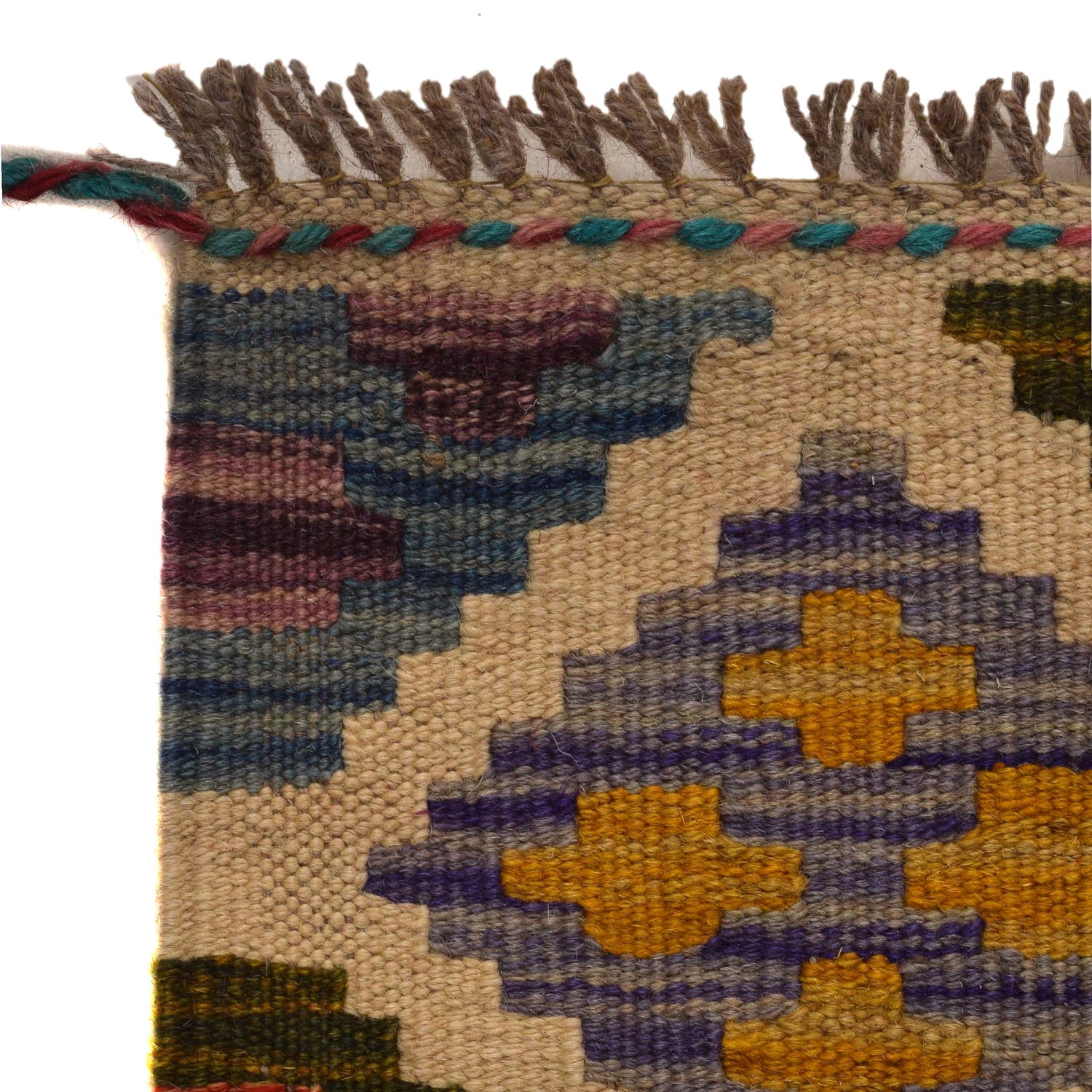 Handmade Multi Kilim Geometric 10' Runner