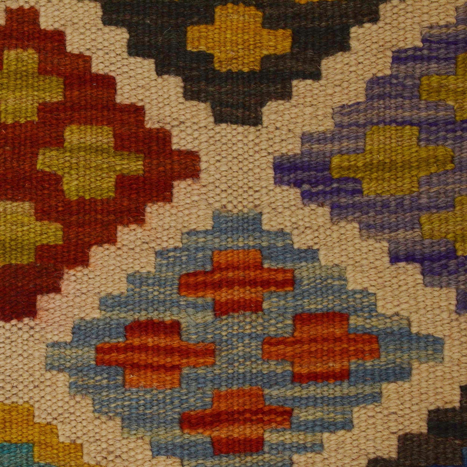 Handmade Multi Kilim Geometric 10' Runner