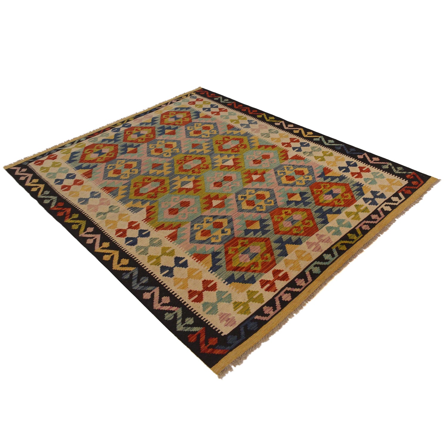 Handmade Multi Kilim Geometric 4x7 ft