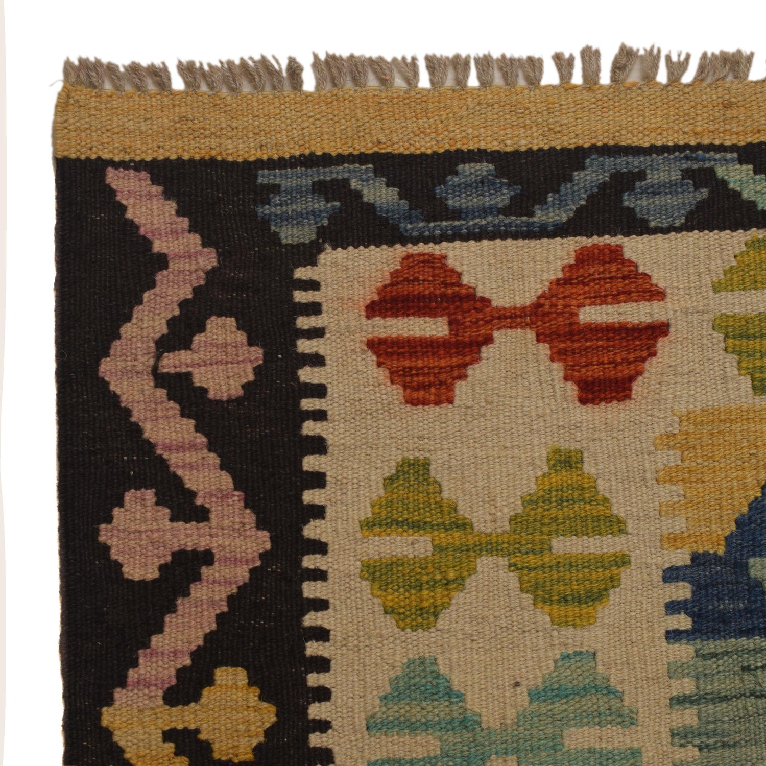 Handmade Multi Kilim Geometric 4x7 ft