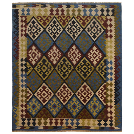 Handmade Multi Kilim Geometric 4x7 ft
