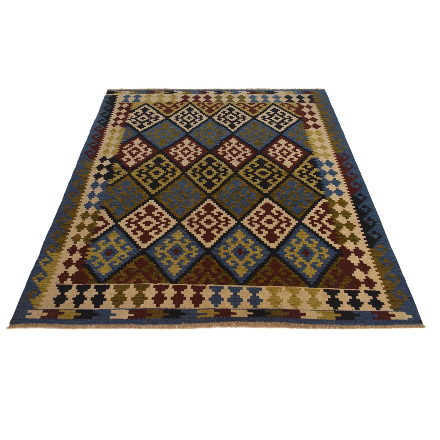 Handmade Multi Kilim Geometric 4x7 ft