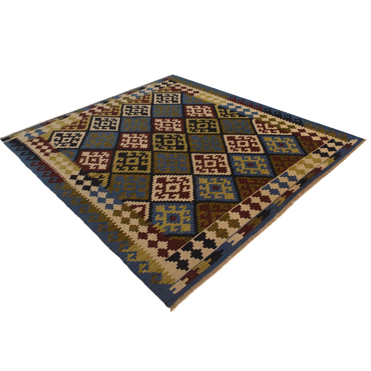 Handmade Multi Kilim Geometric 4x7 ft