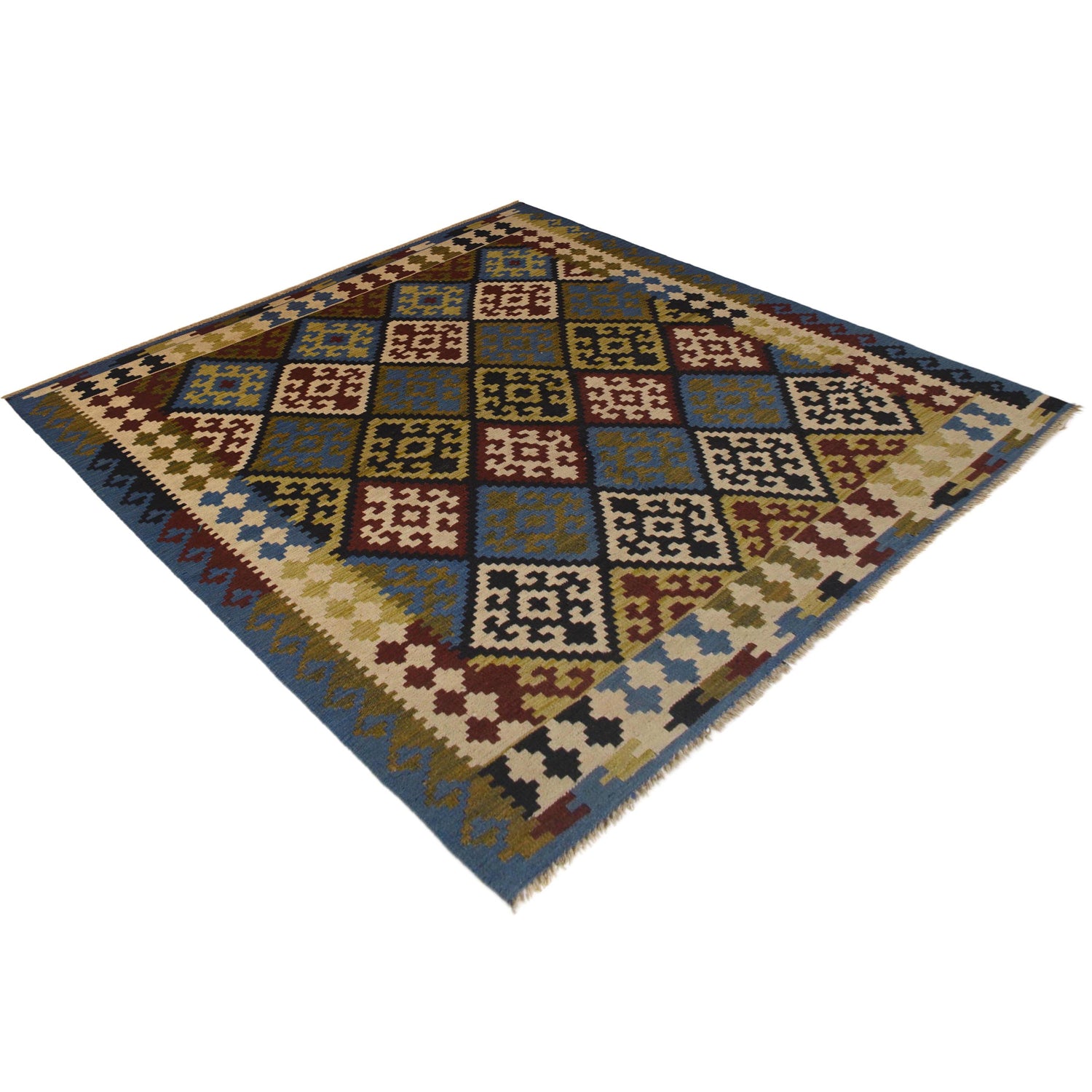 Handmade Multi Kilim Geometric 4x7 ft