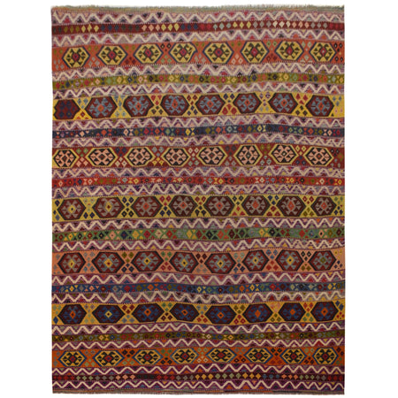 Handmade Multi Kilim Geometric 10x13 ft