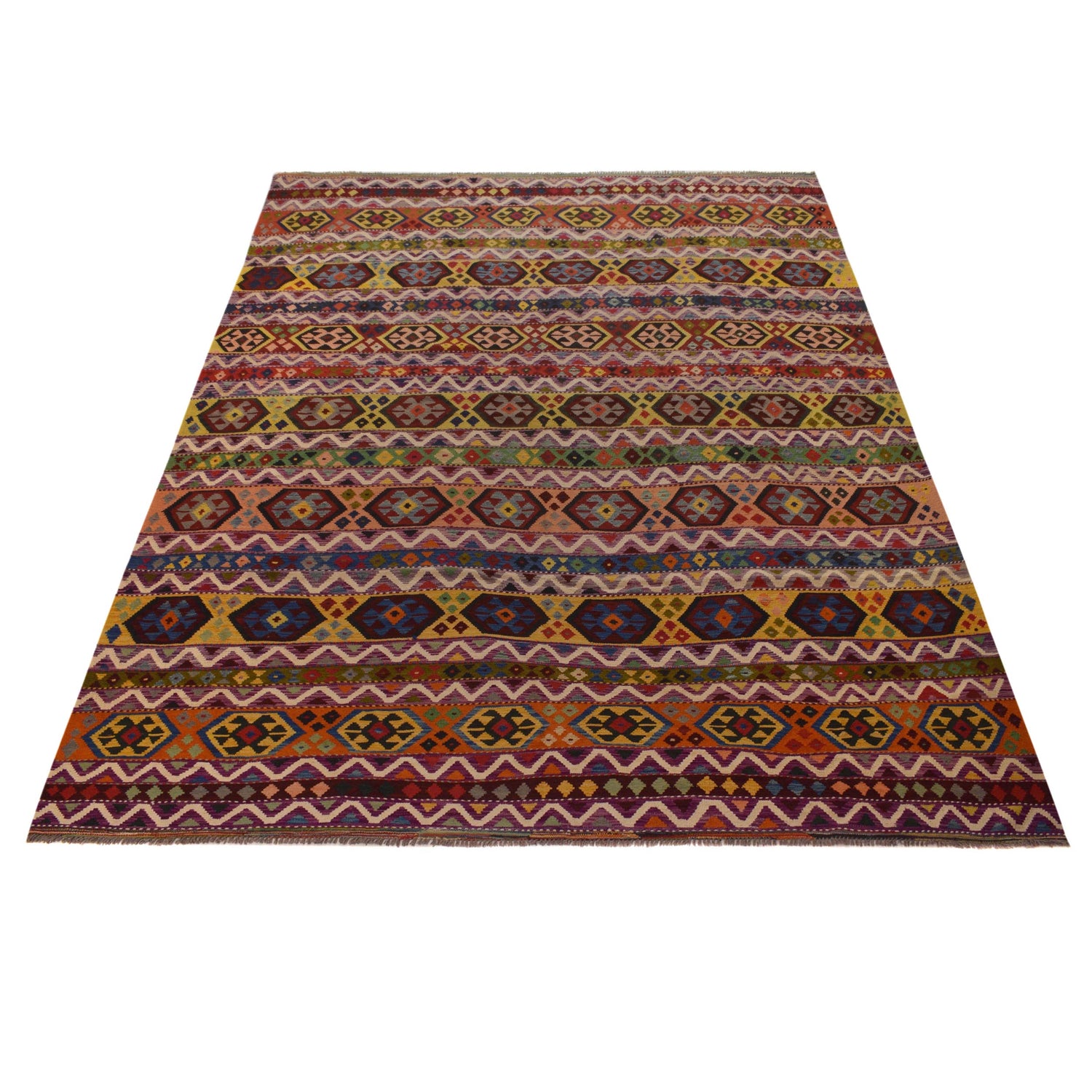 Handmade Multi Kilim Geometric 10x13 ft