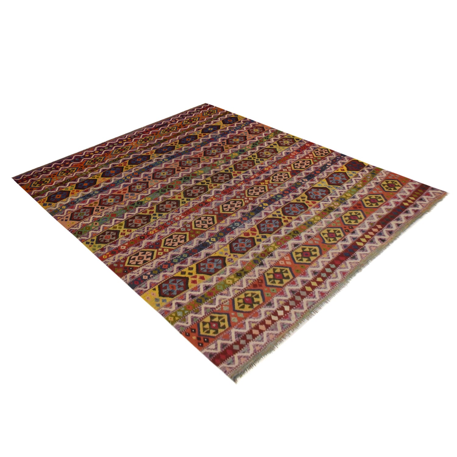 Handmade Multi Kilim Geometric 10x13 ft