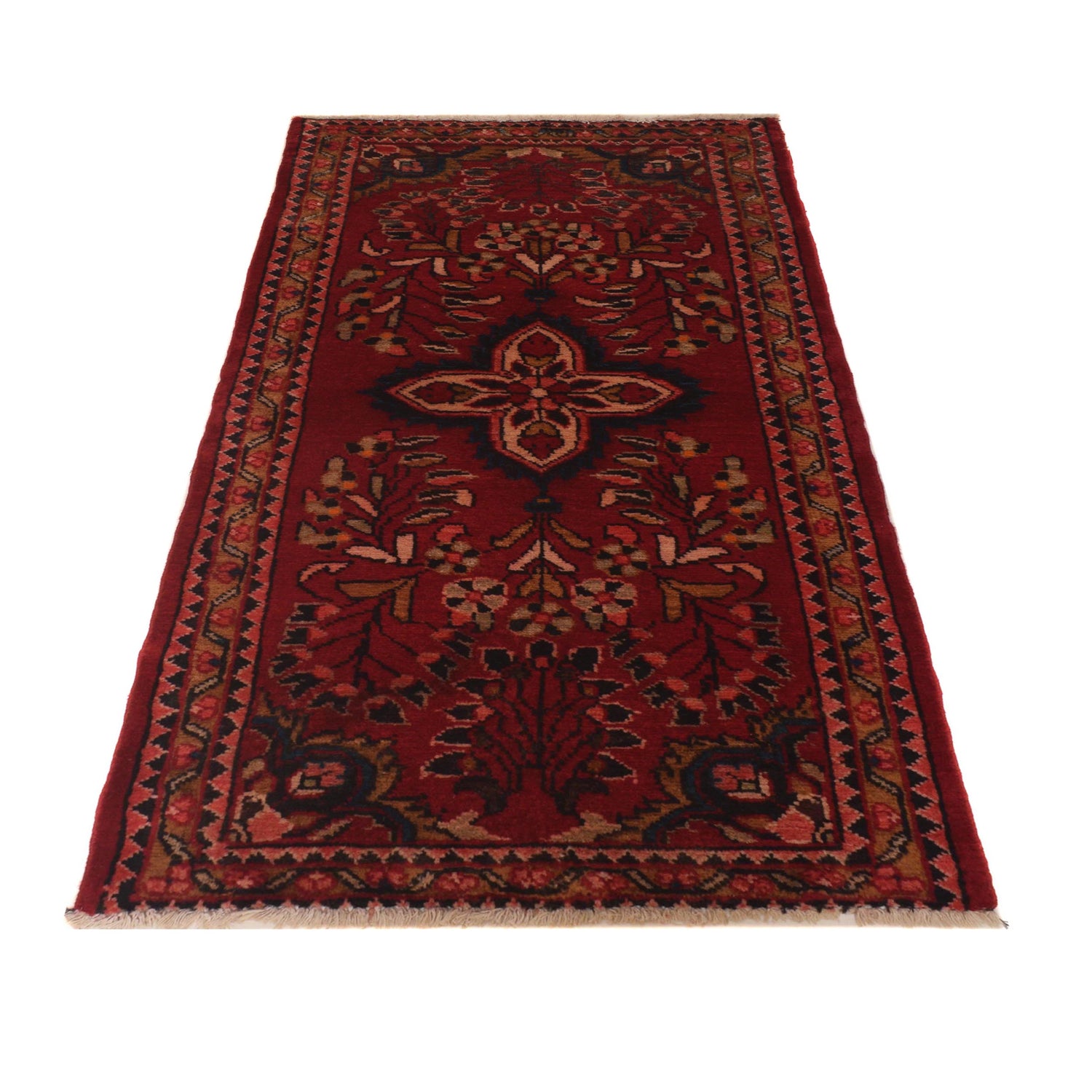 Baluchi Rug Handmade Red Geometric 2x4 ft