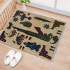 War Area Rug Handmade Beige Helicopter + Tanks + Grenade 2