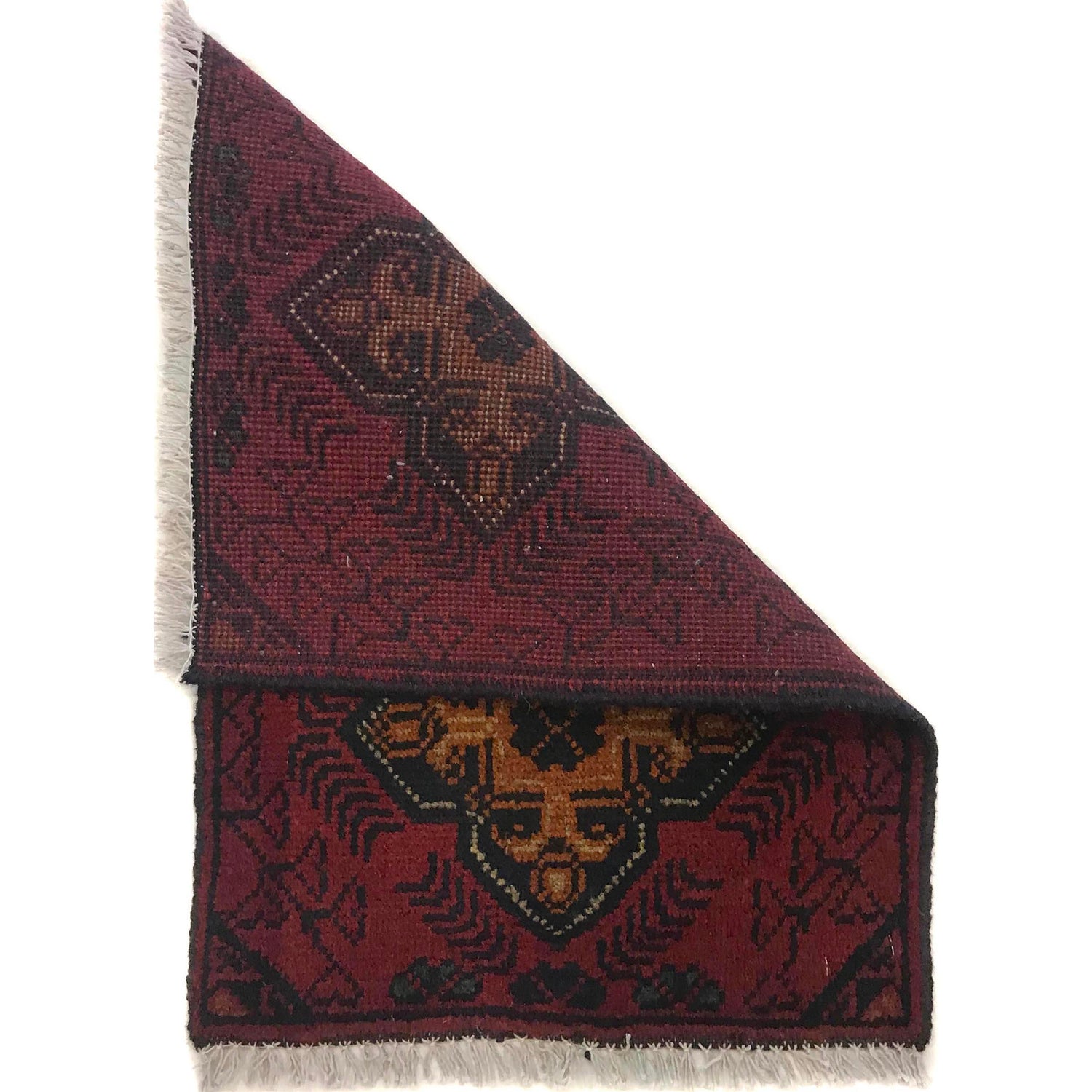 Handmade Wool Doormat Red Floral