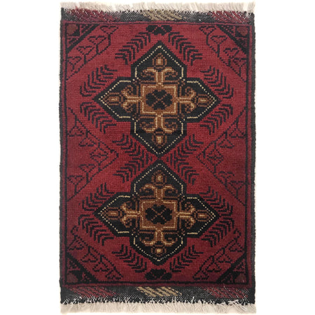 Handmade Wool Doormat Red Floral