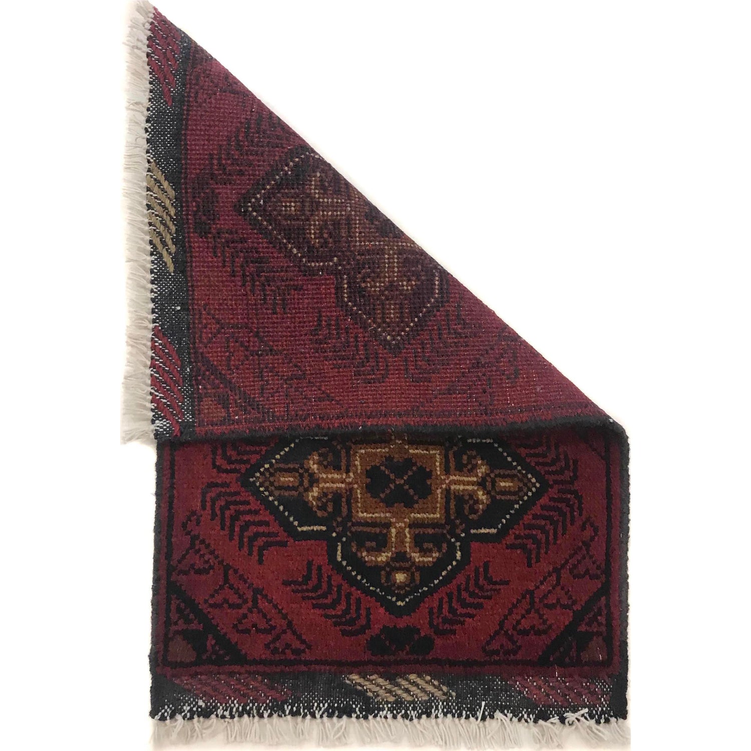 Handmade Wool Doormat Red Floral
