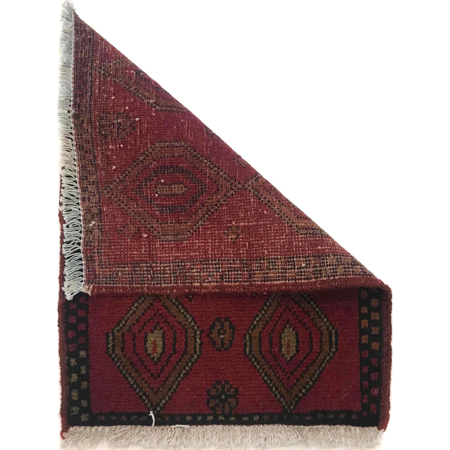 Handmade Wool Doormat Red Floral
