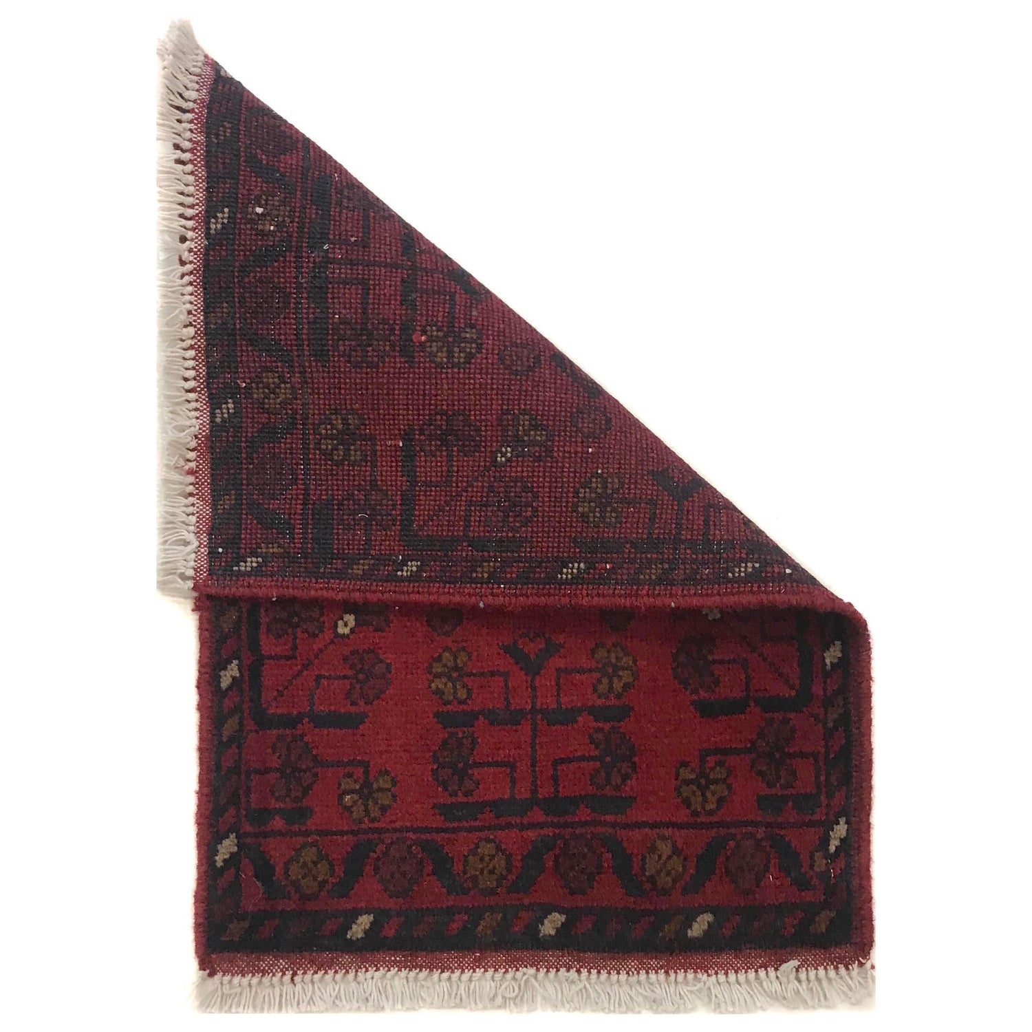 Handmade Wool Doormat Red Floral