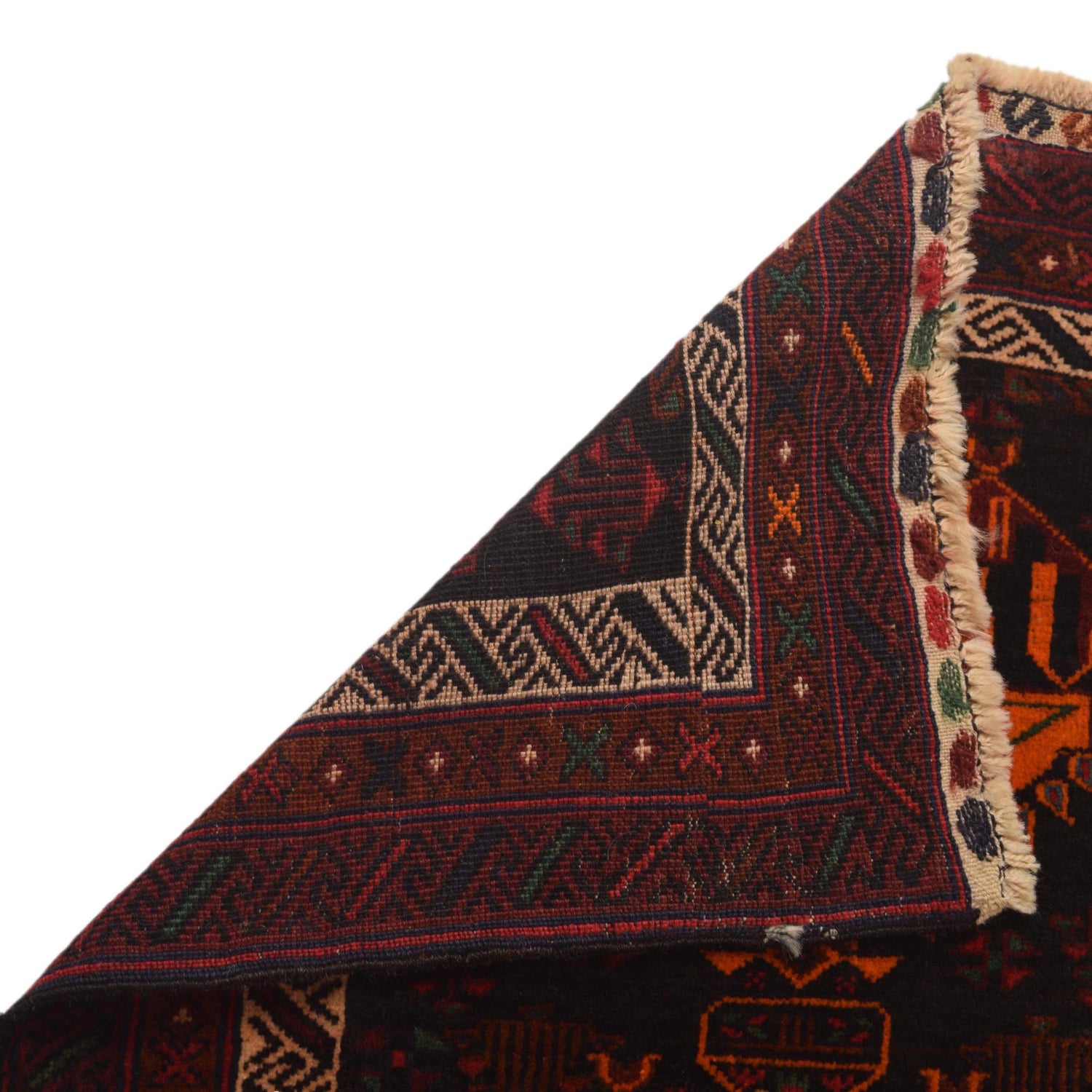 Baluchi Rug Handmade Multi Geometric 3x5 ft