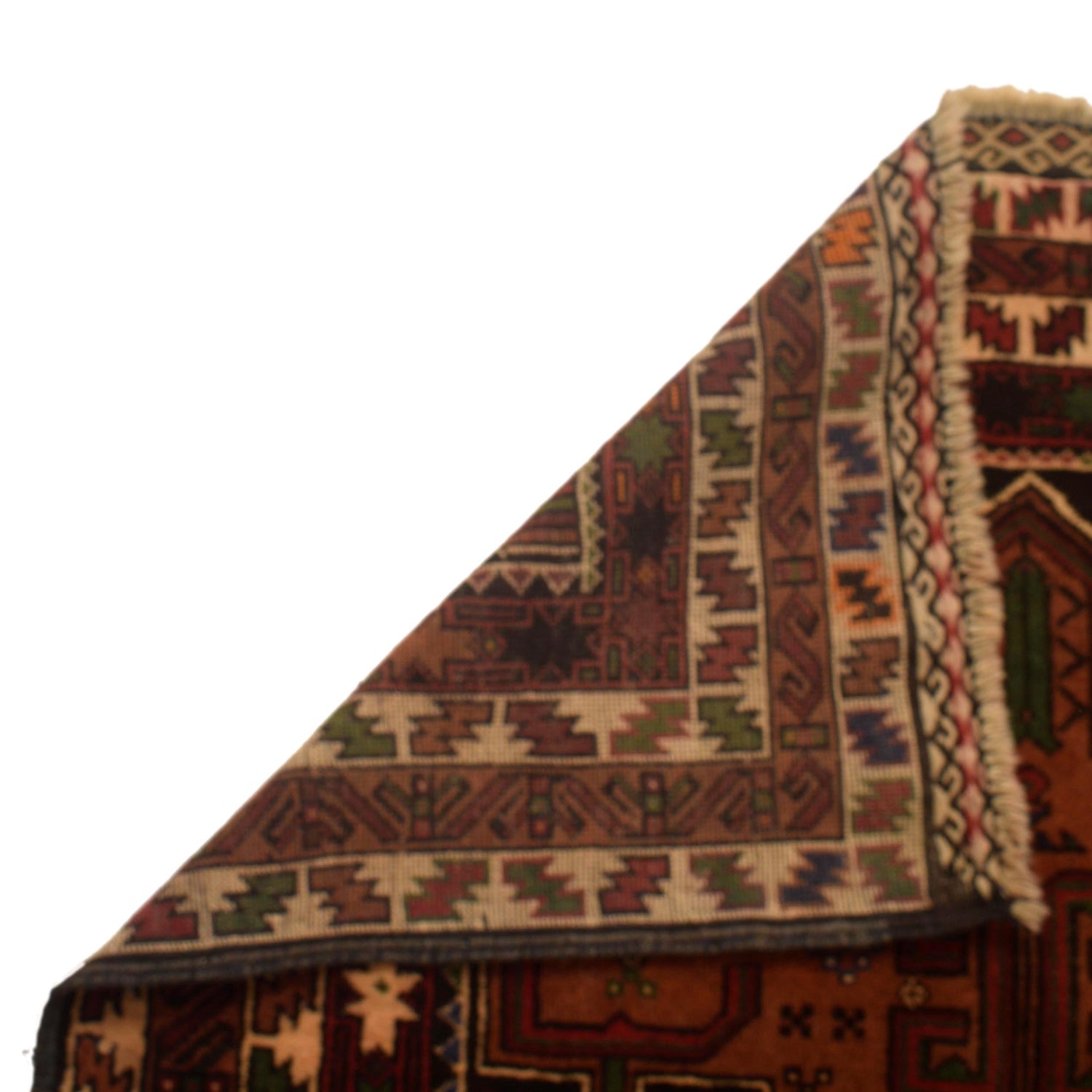 Baluchi Rug Handmade Multi Geometric 4x6 ft