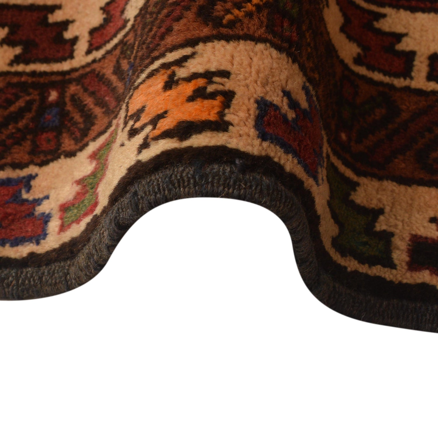 Baluchi Rug Handmade Multi Geometric 4x6 ft