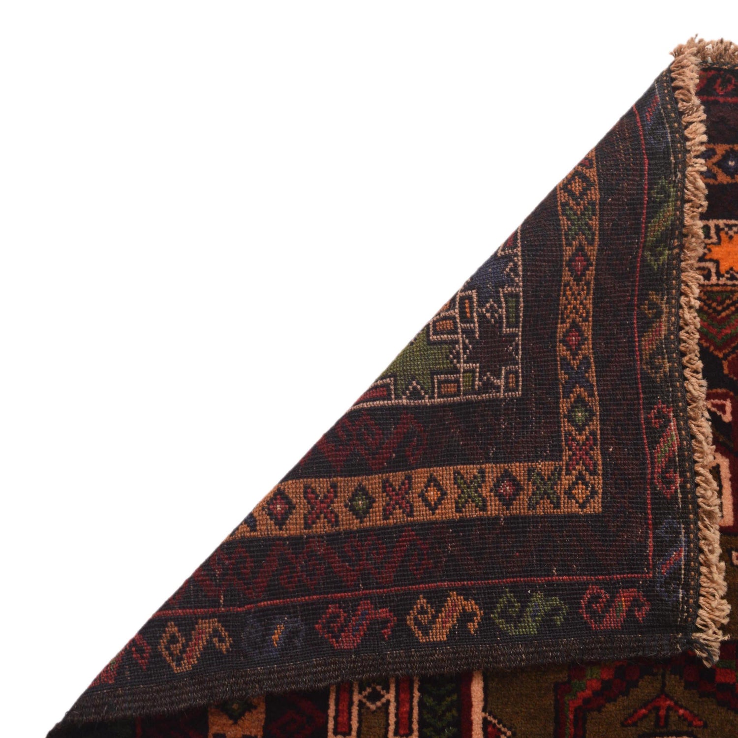 Baluchi Rug Handmade Multi Geometric 3x5 ft
