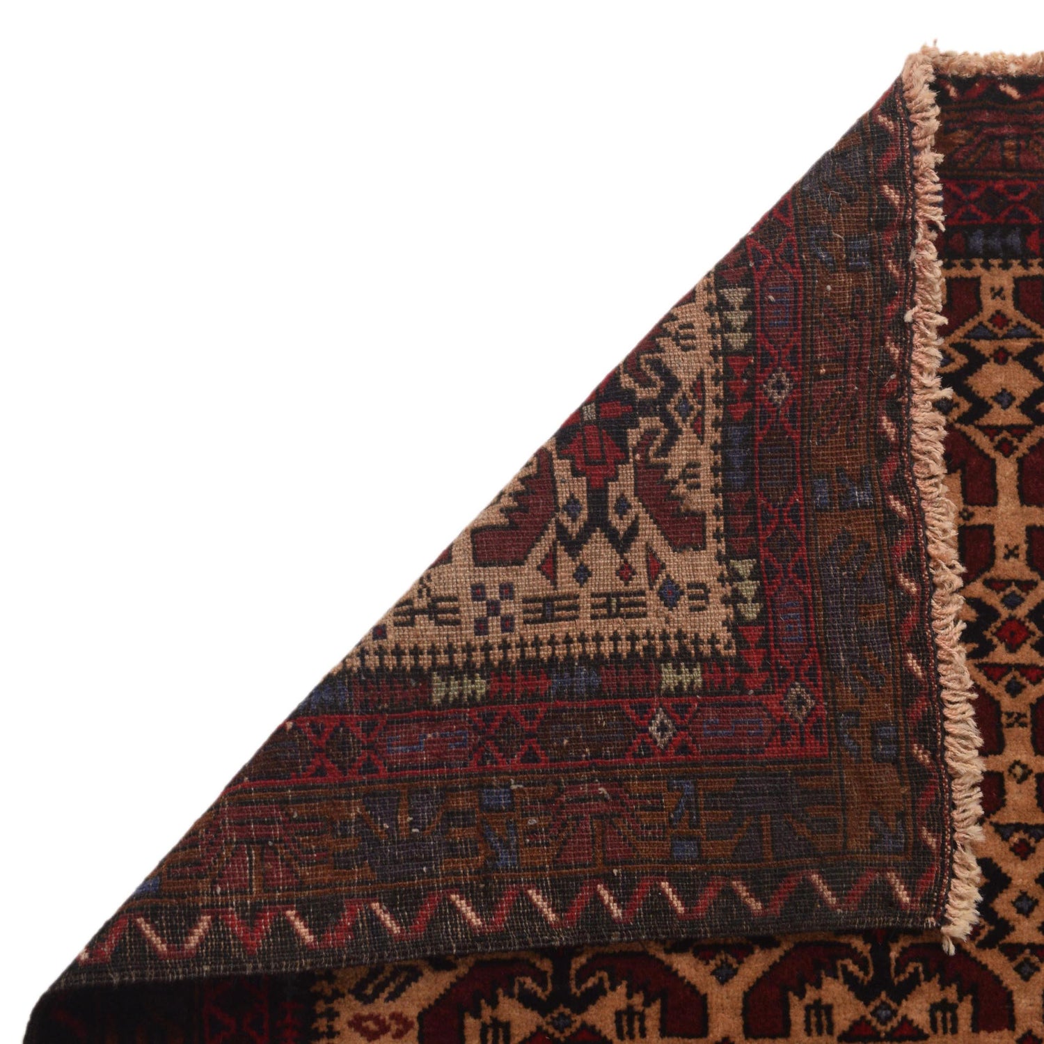Baluchi Rug Handmade Multi Prayer Design 2x4 ft