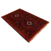 Baluchi Rug Handmade Red Geometric 3x5 ft