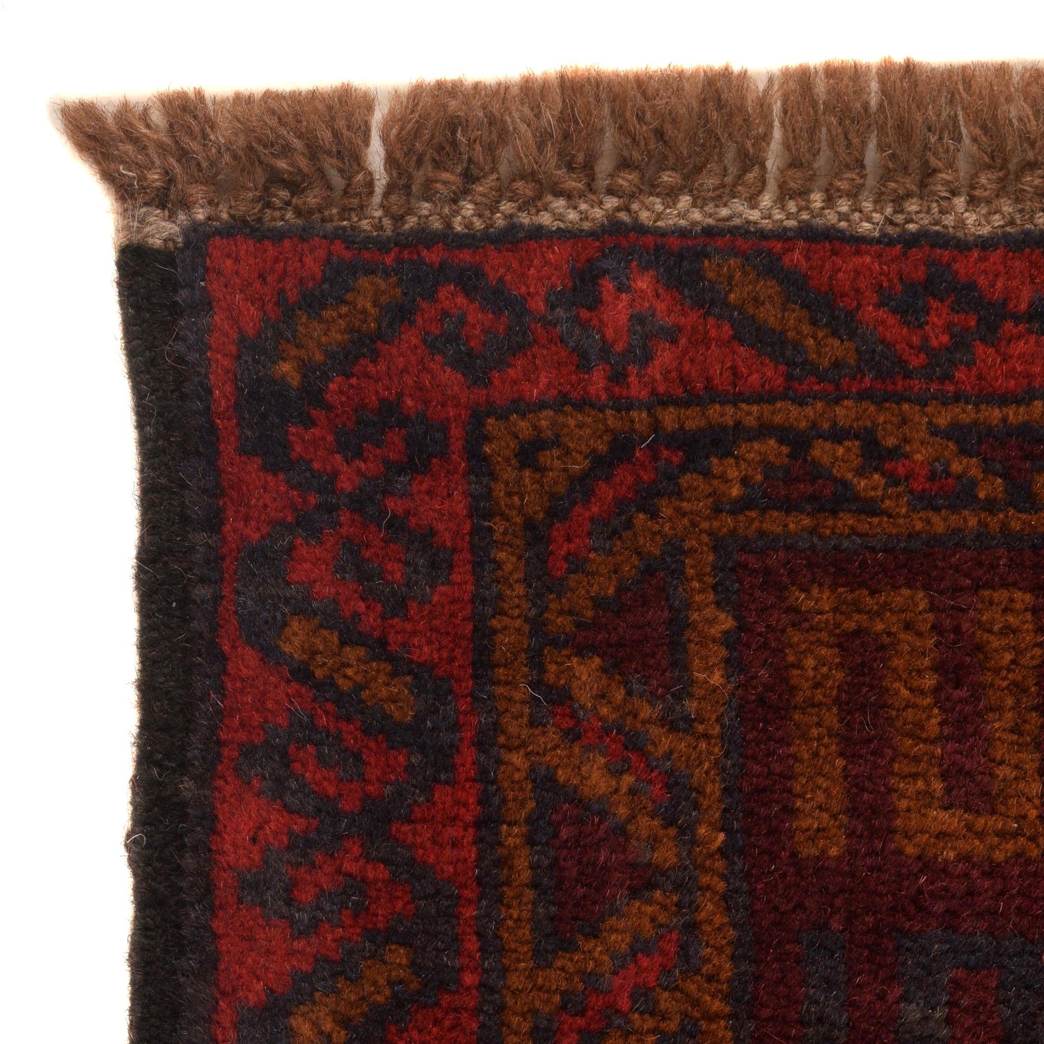Baluchi Rug Handmade Red Geometric 3x5 ft
