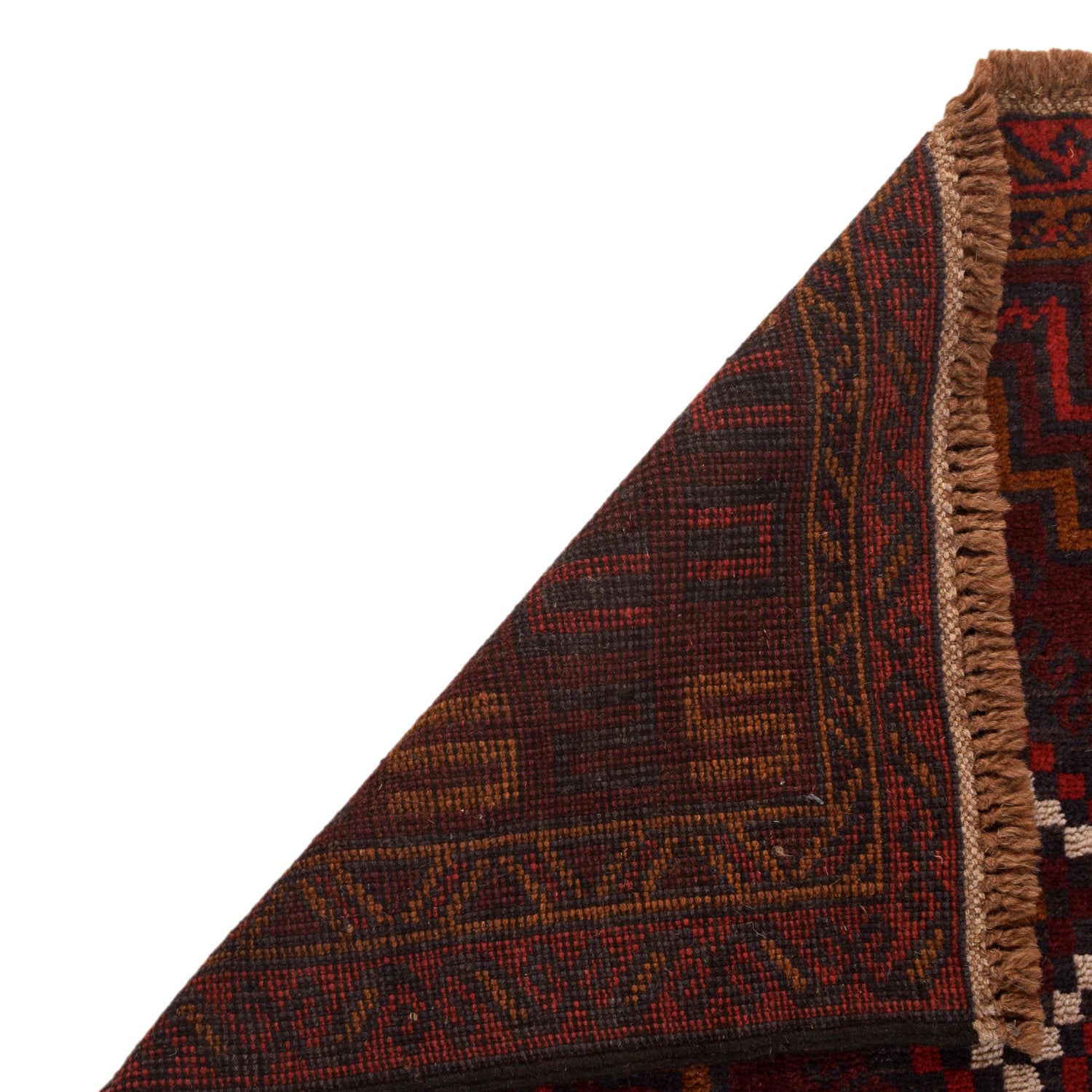 Baluchi Rug Handmade Red Geometric 3x5 ft