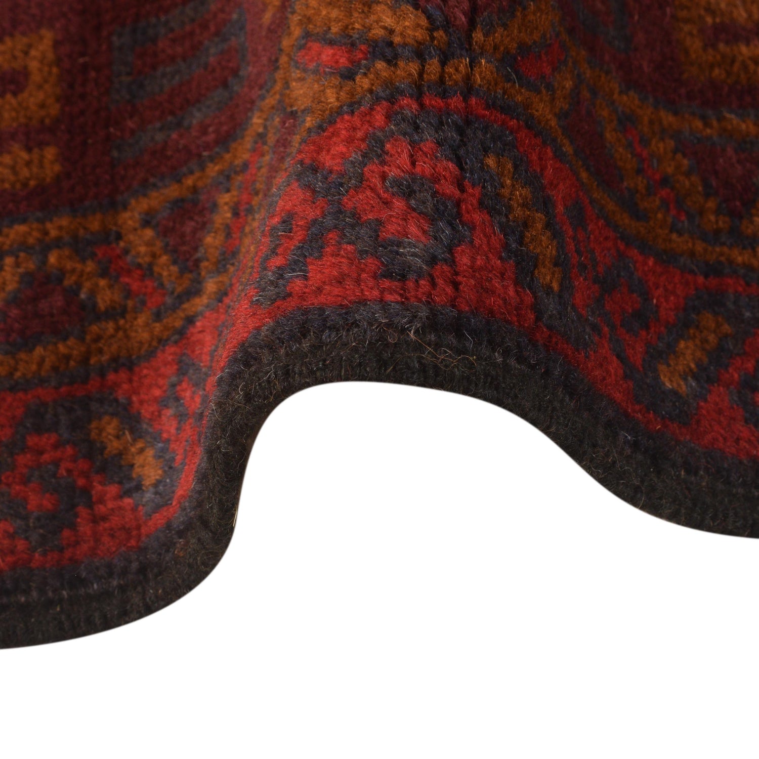Baluchi Rug Handmade Red Geometric 3x5 ft