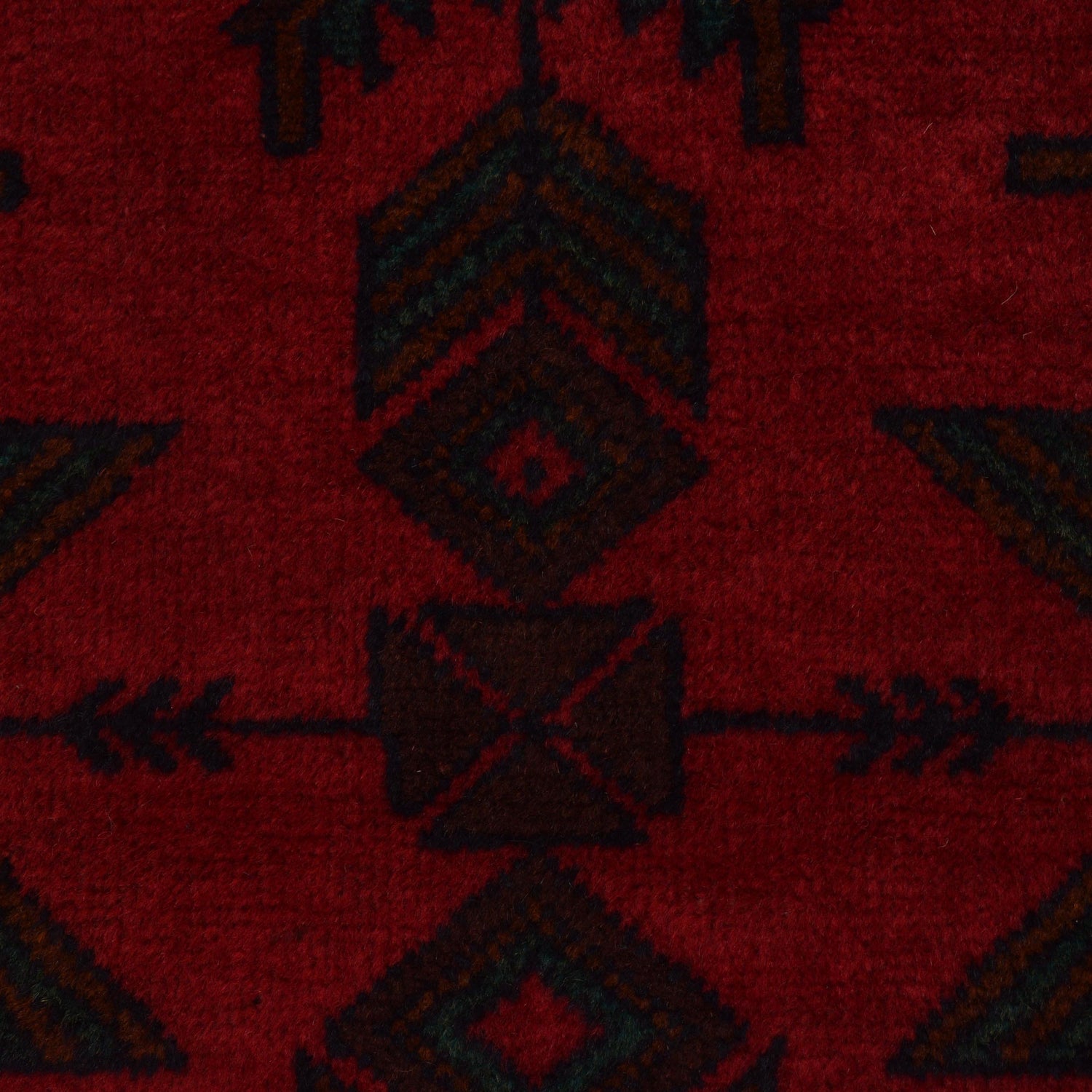 Baluchi Rug Handmade Red Geometric 4x6 ft