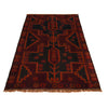 Baluchi Rug Handmade Red Geometric 2x4 ft
