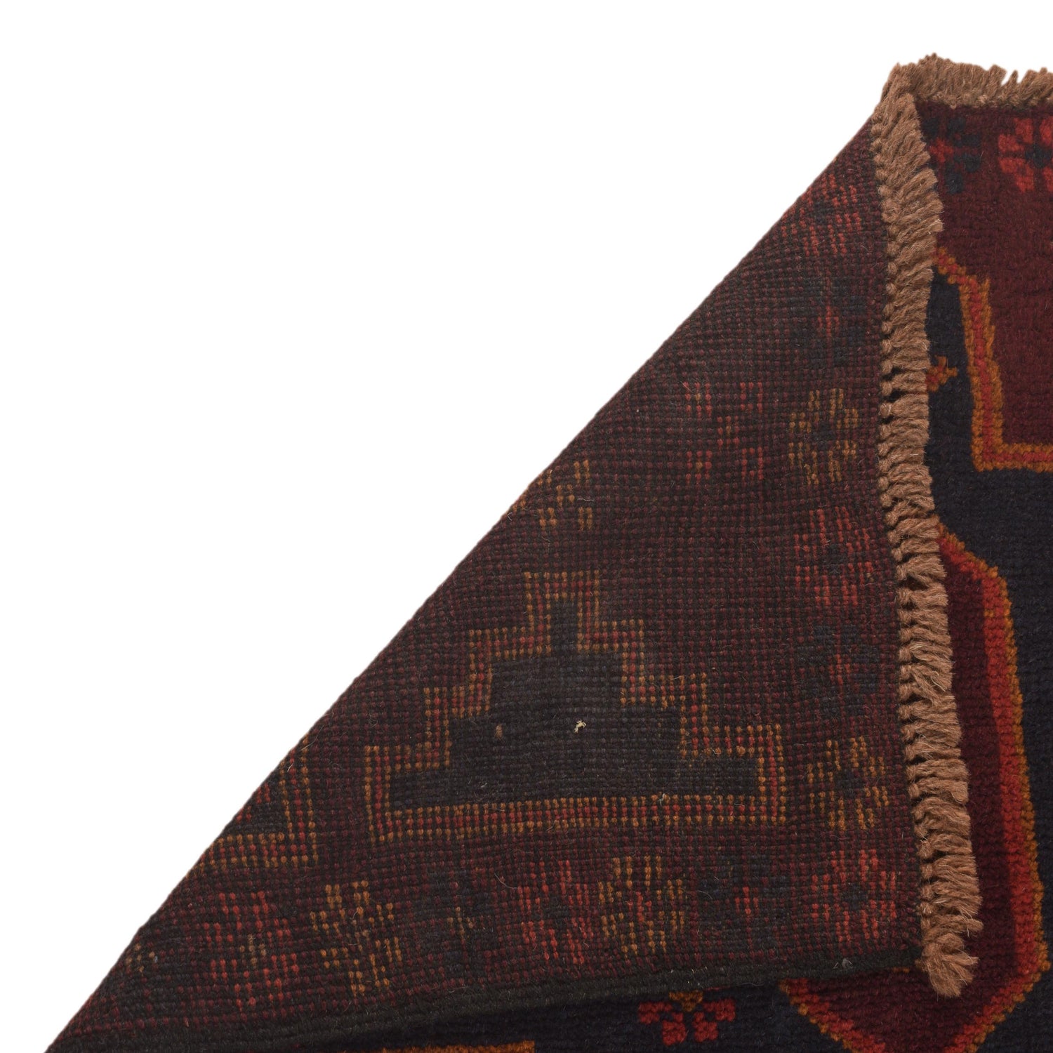 Baluchi Rug Handmade Red Geometric 2x4 ft