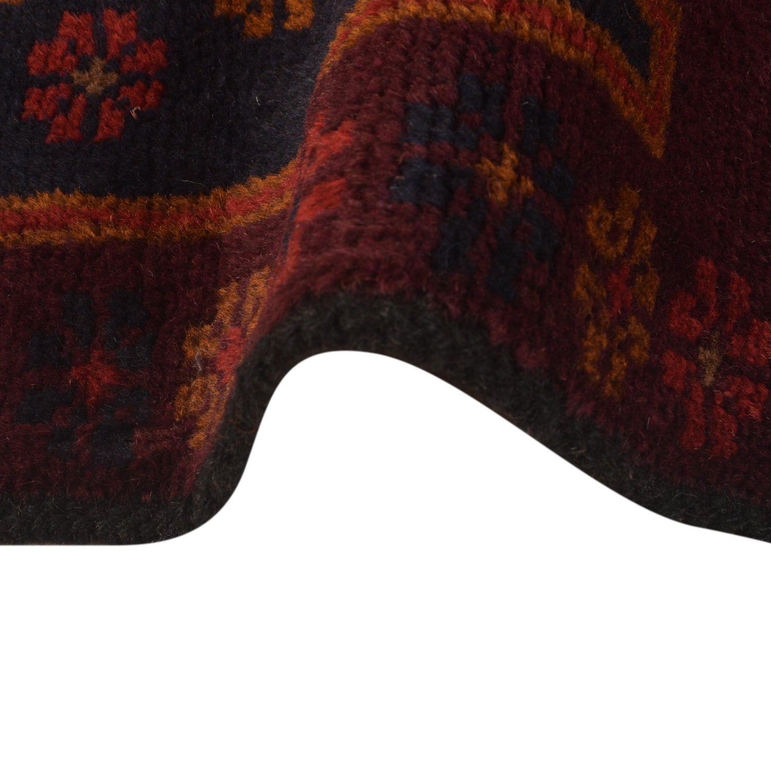 Baluchi Rug Handmade Red Geometric 2x4 ft