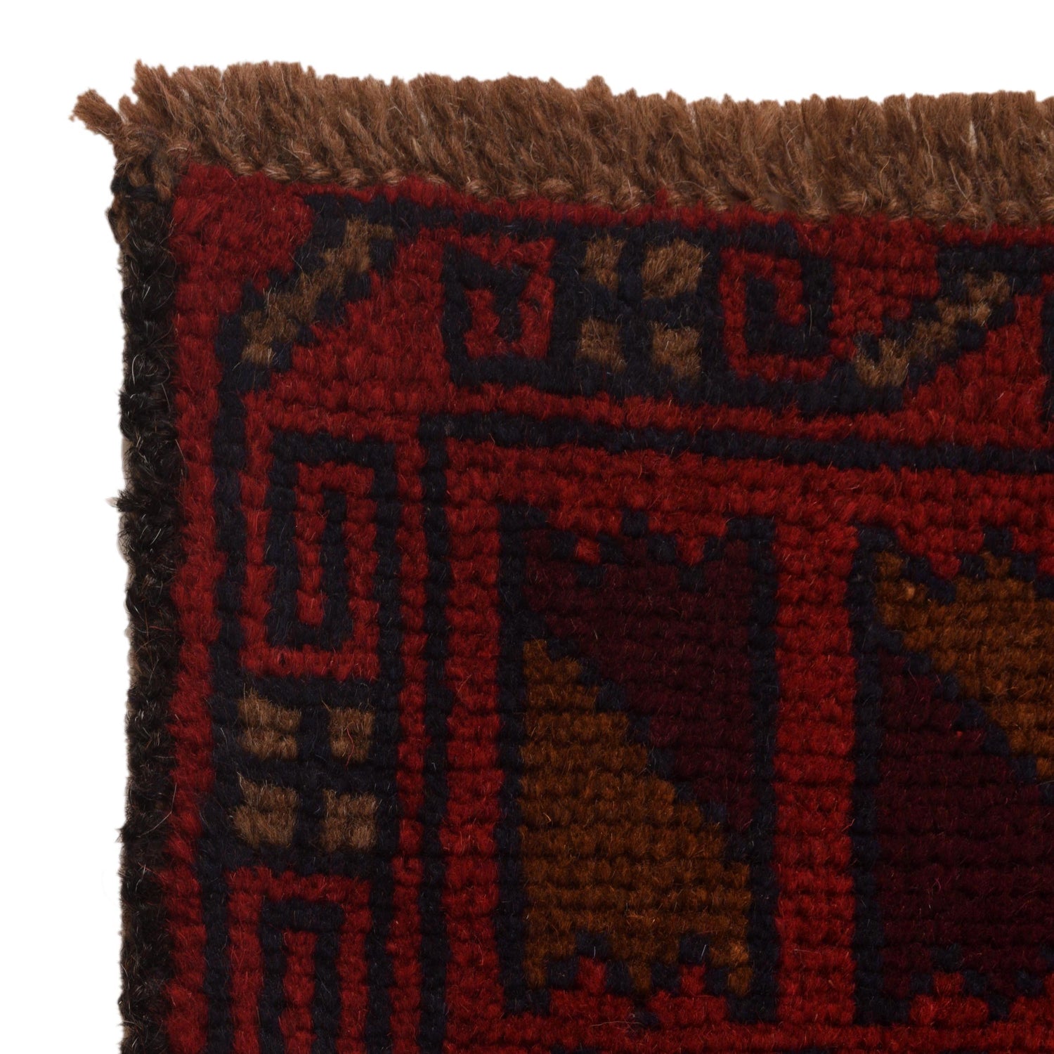 Baluchi Rug Handmade Red Geometric 3x5 ft