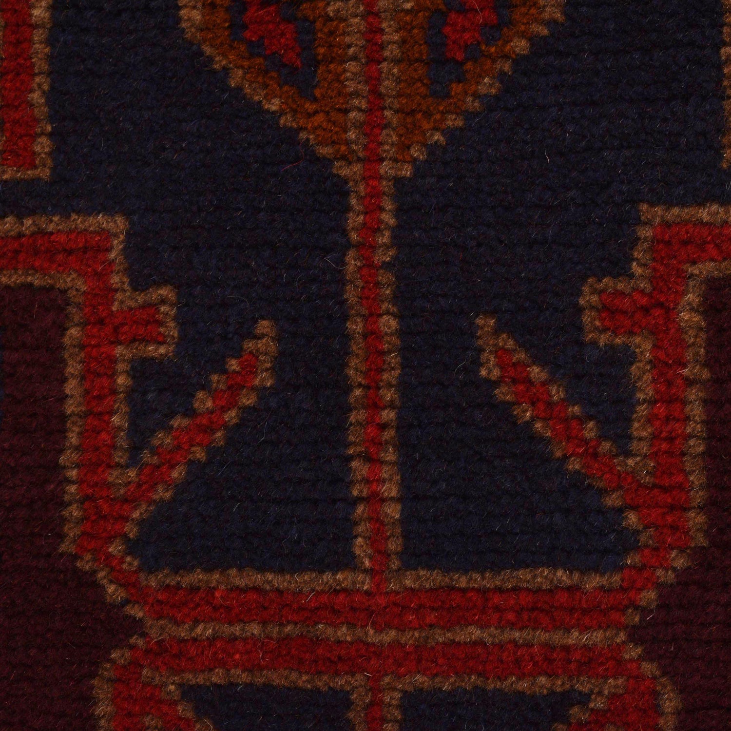 Baluchi Rug Handmade Red Geometric 3x5 ft