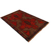 Baluchi Rug Handmade Red Geometric 3x5 ft