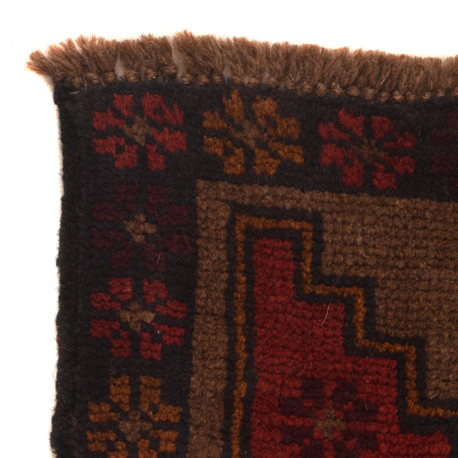 Baluchi Rug Handmade Red Geometric 3x5 ft